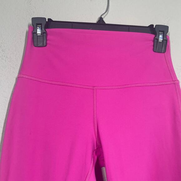 Lululemon Size 6 Align High Rise Crop Pants Leggings Pink Pull On Activewear - Picture 2 of 8